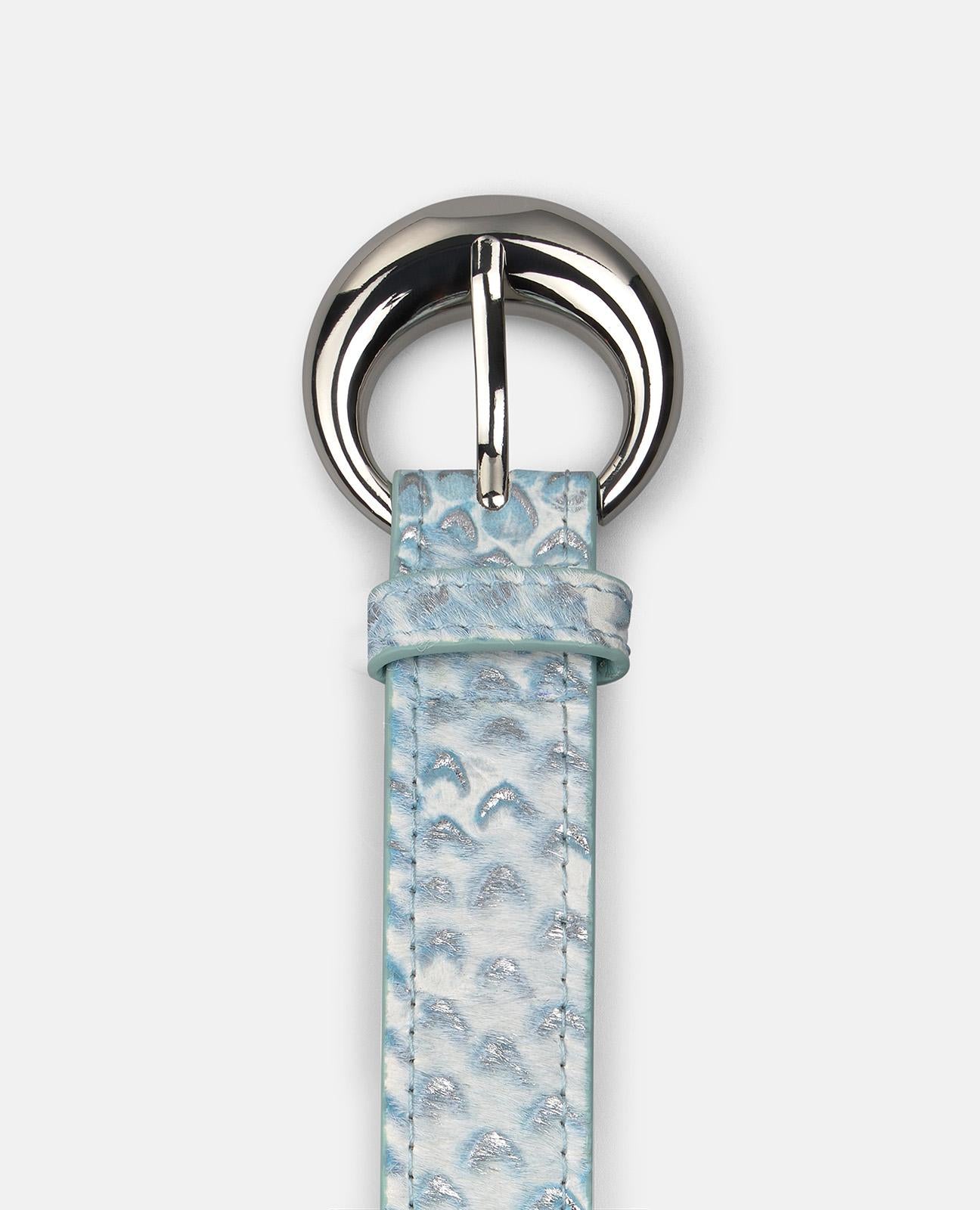 alma-en-pena-lederg-rtel-3-cm-mit-runder-metallschnalle-blau image 3