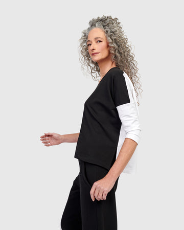 alembika-sadie-boxy-top-black-white image 2