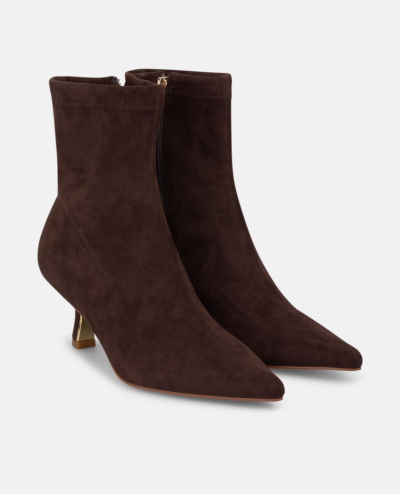 alma-en-pena-zipper-boots-stiefeletten-mit-absatz-braun image 2