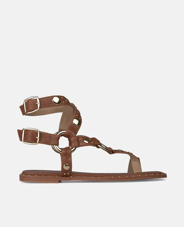 alma-en-pena-studded-sandal-flache-nappa-sandale-camel image 1