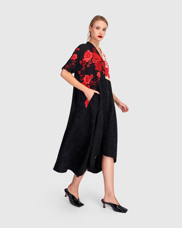 alembika-hana-a-linie-kleid-schwarz-mix image 3