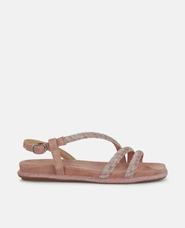 alma-en-pena-flache-bicolor-sandalen-mit-strass-rosa-empolvado-2-cm-absatz image 1