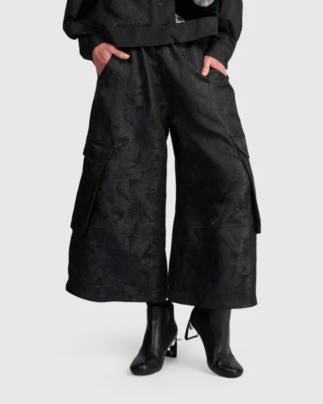 alembika-damask-wide-cargo-pants-onyx-cargohose image 1