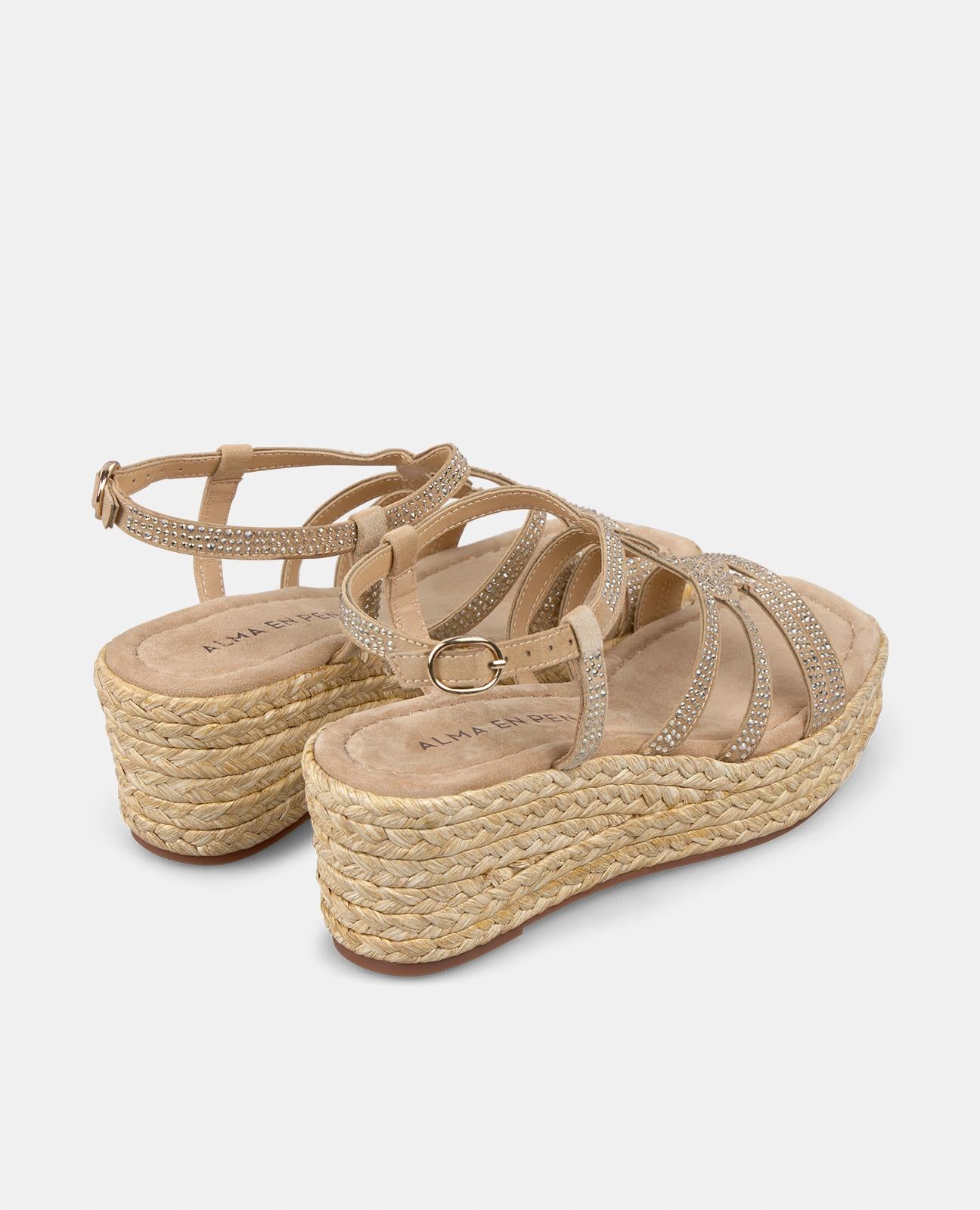 alma-en-pena-keilsandalette-arena-5-cm-mit-glitzer-riemen image 3
