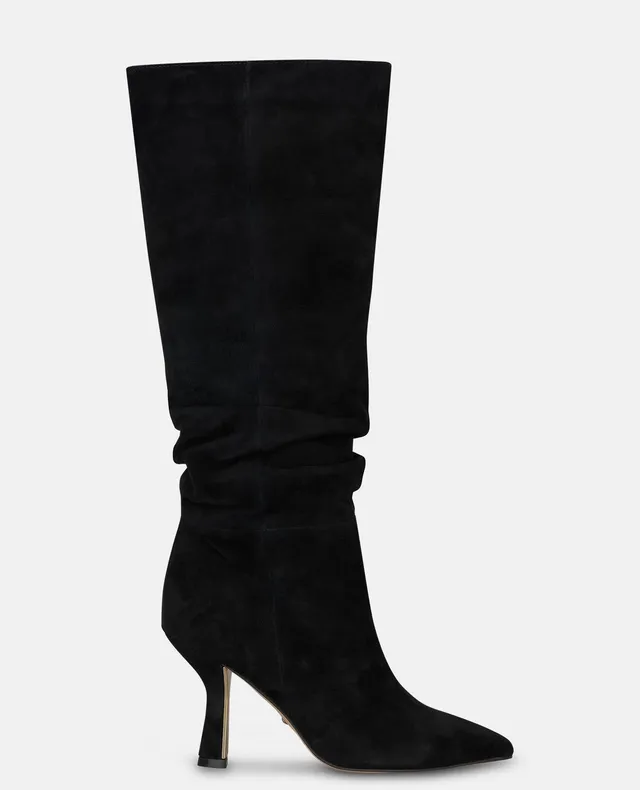 alma-en-pena-suede-stiefel-schwarz-mit-raffung-8-5-cm image 1
