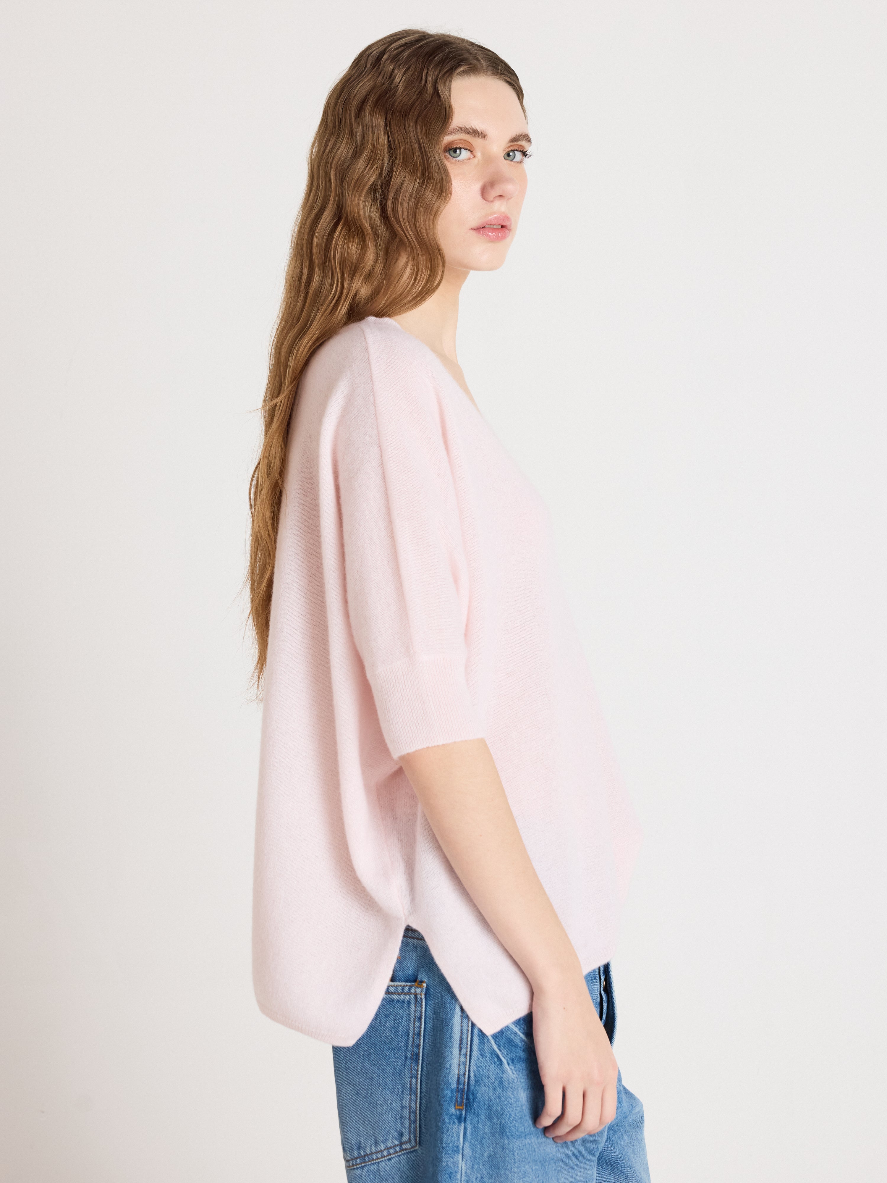 absolut-kate-poncho-pullover-kaschmir-damen-rosa-ballerina image 4