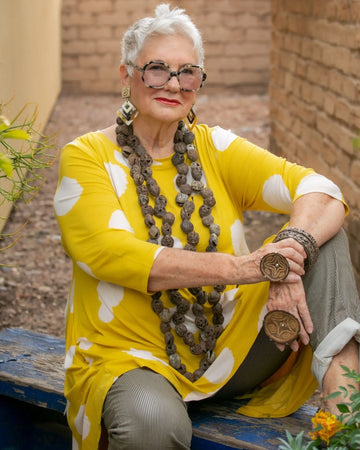 alembika-perfect-swing-tunic-top-canary-spots-damen-tunika image 2