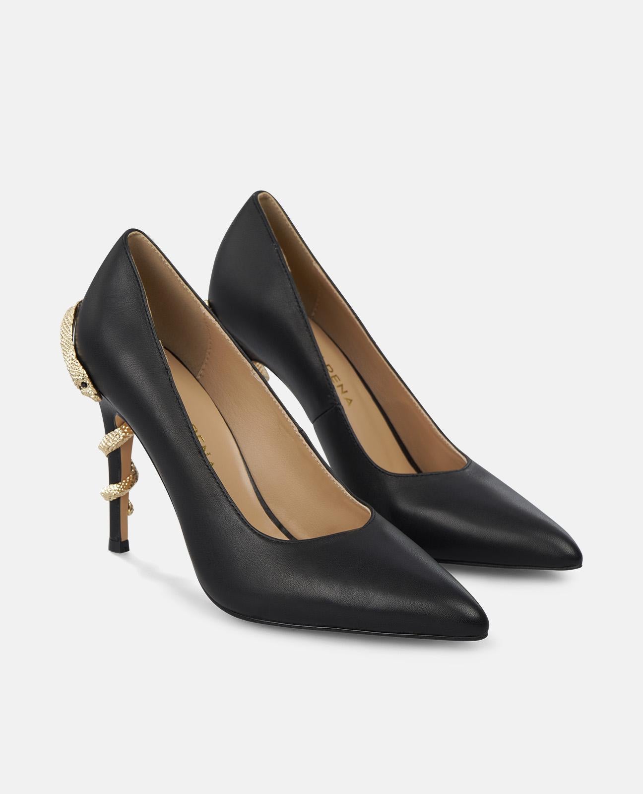alma-en-pena-snake-heel-damen-pumps-spitz-9-cm-in-dorado-gold image 2
