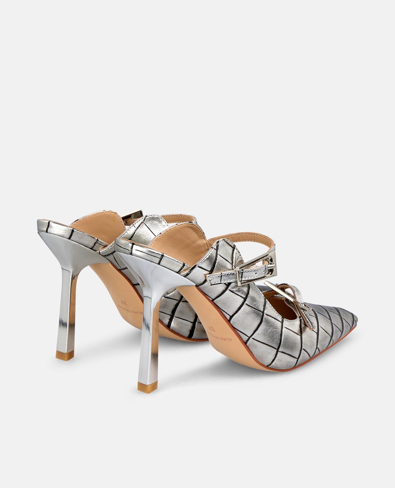 alma-en-pena-slingpumps-mit-schnallen-silber-10-cm image 3