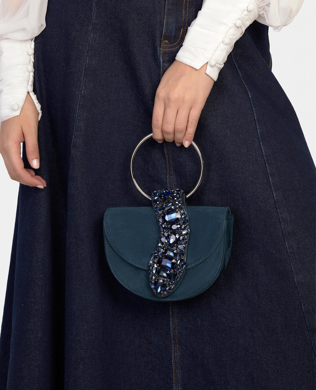 alma-en-pena-snake-schultertasche-halbmond-dunkelblau image 4