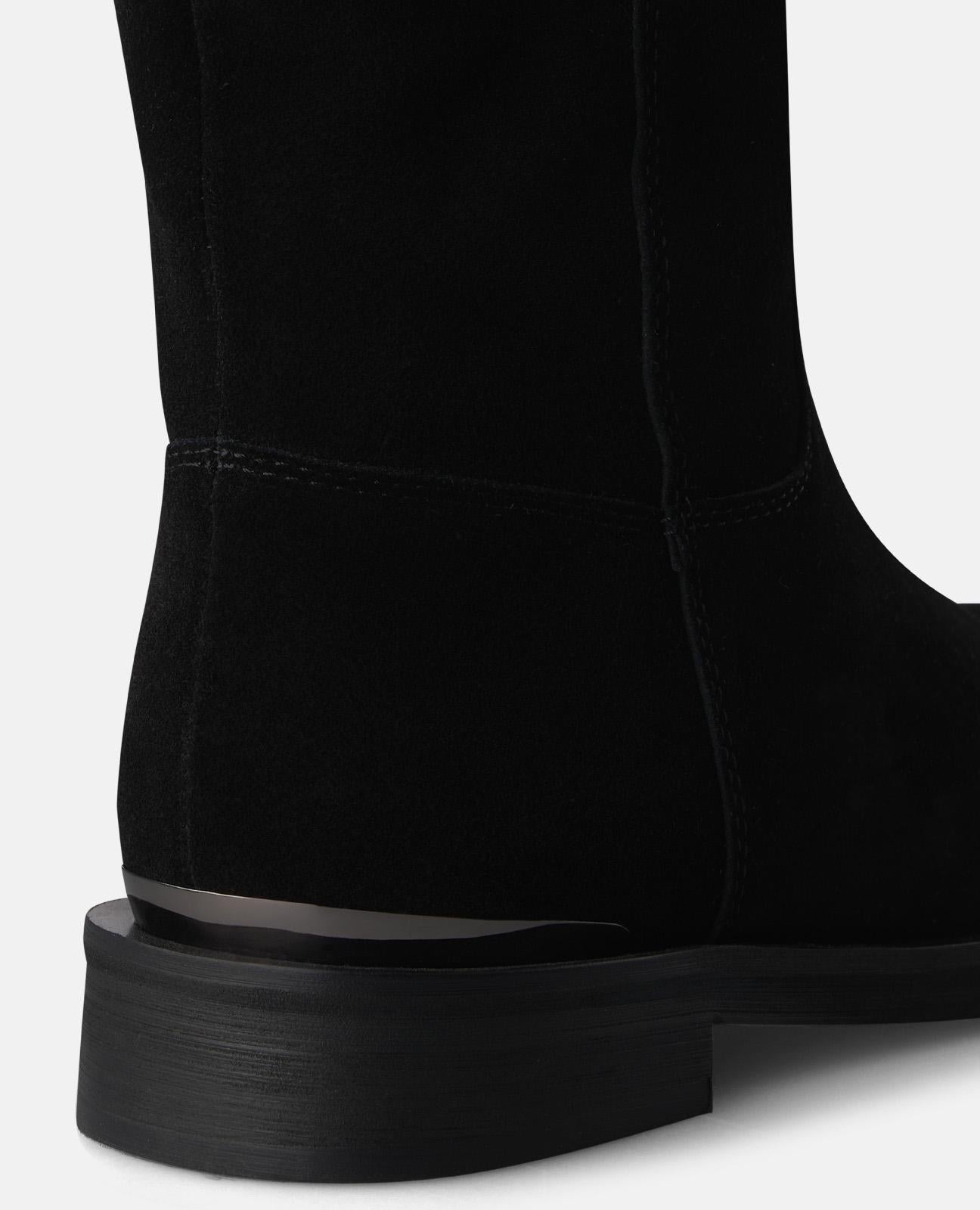 alma-en-pena-flat-suede-stiefel-schwarz-3-cm-absatz image 4