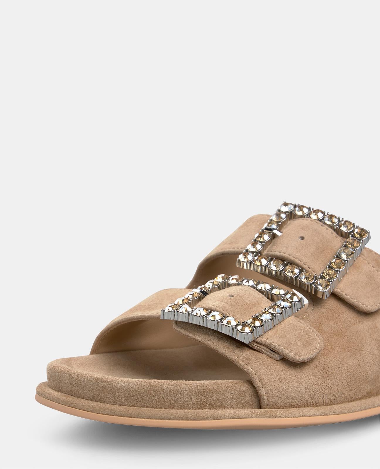 alma-en-pena-comfort-flache-sandalen-arena-mit-strass-schnallen-2-cm image 5