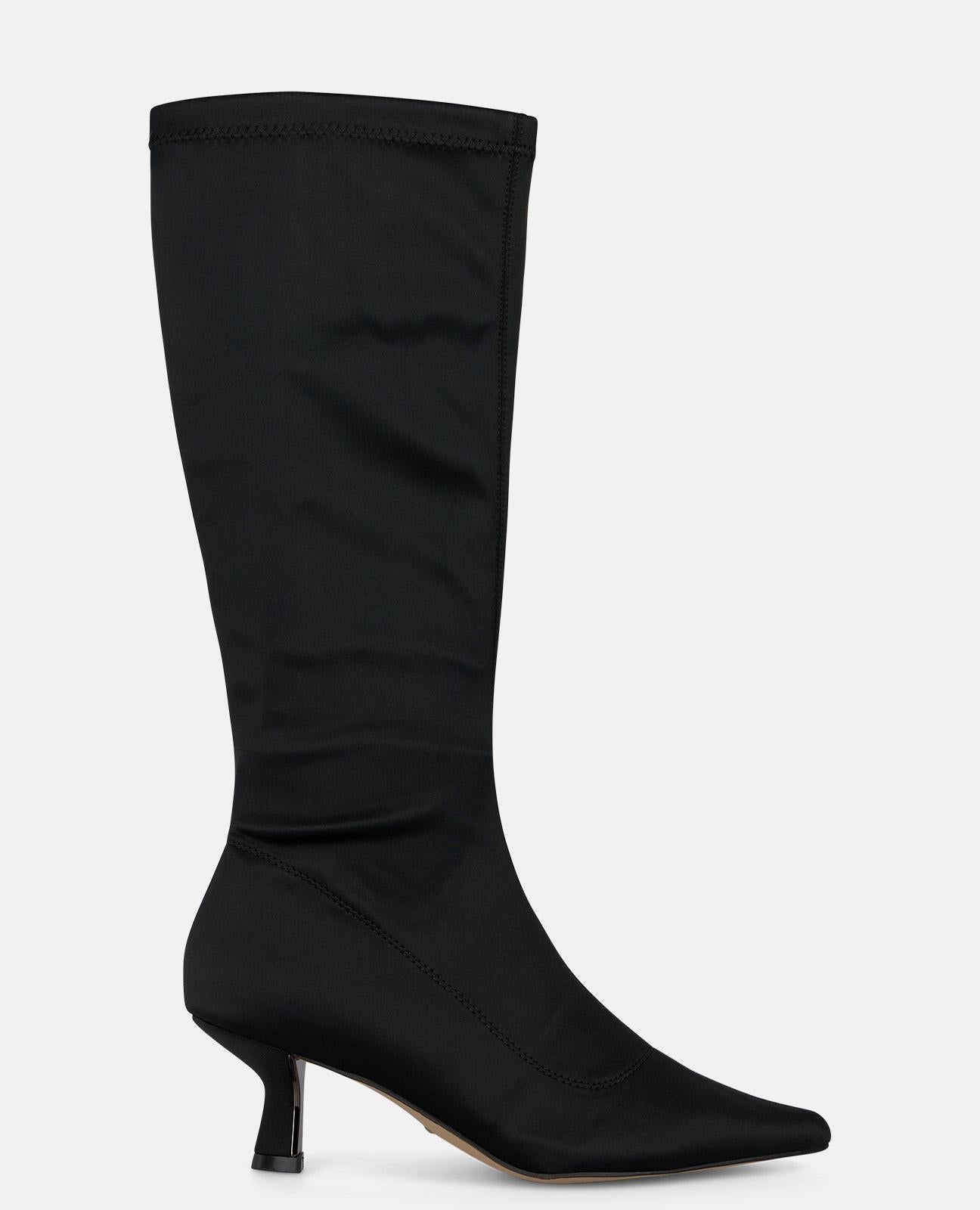 alma-en-pena-lycra-stiefel-mit-rei-verschluss-schwarz-trichterabsatz-5-5-cm image 1