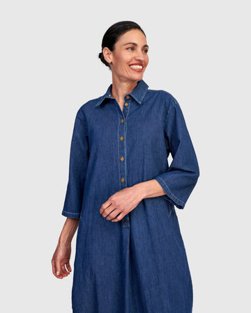 alembika-celine-maxi-shirtdress-denim image 2