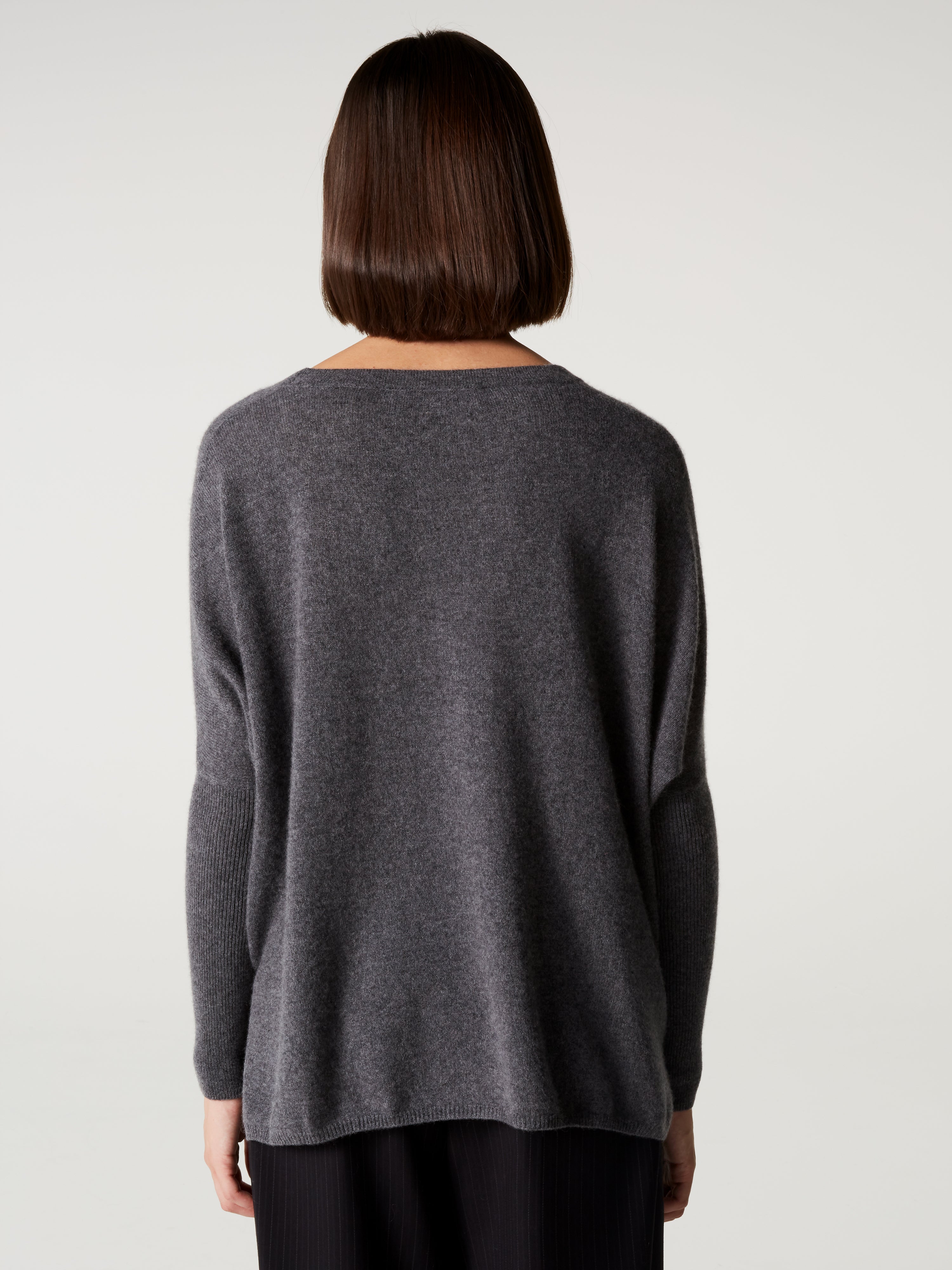 absolut-alison-cardigan-poncho-kaschmir-damen-grau-knopfleiste image 4