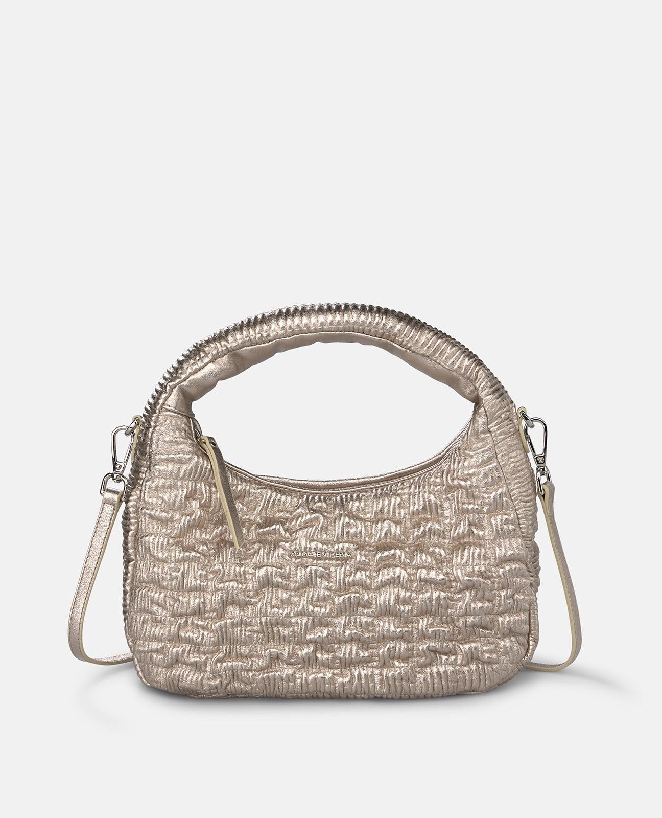 alma-en-pena-embossed-bag-leder-umh-ngetasche-bronze image 1