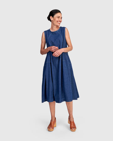 alembika-ceci-swing-kleid-denim image 2