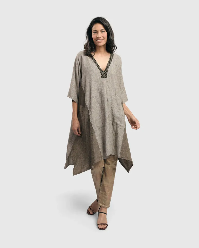 alembika-cool-breeze-caftan-tunic-dress-brown-kaftankleid image 1