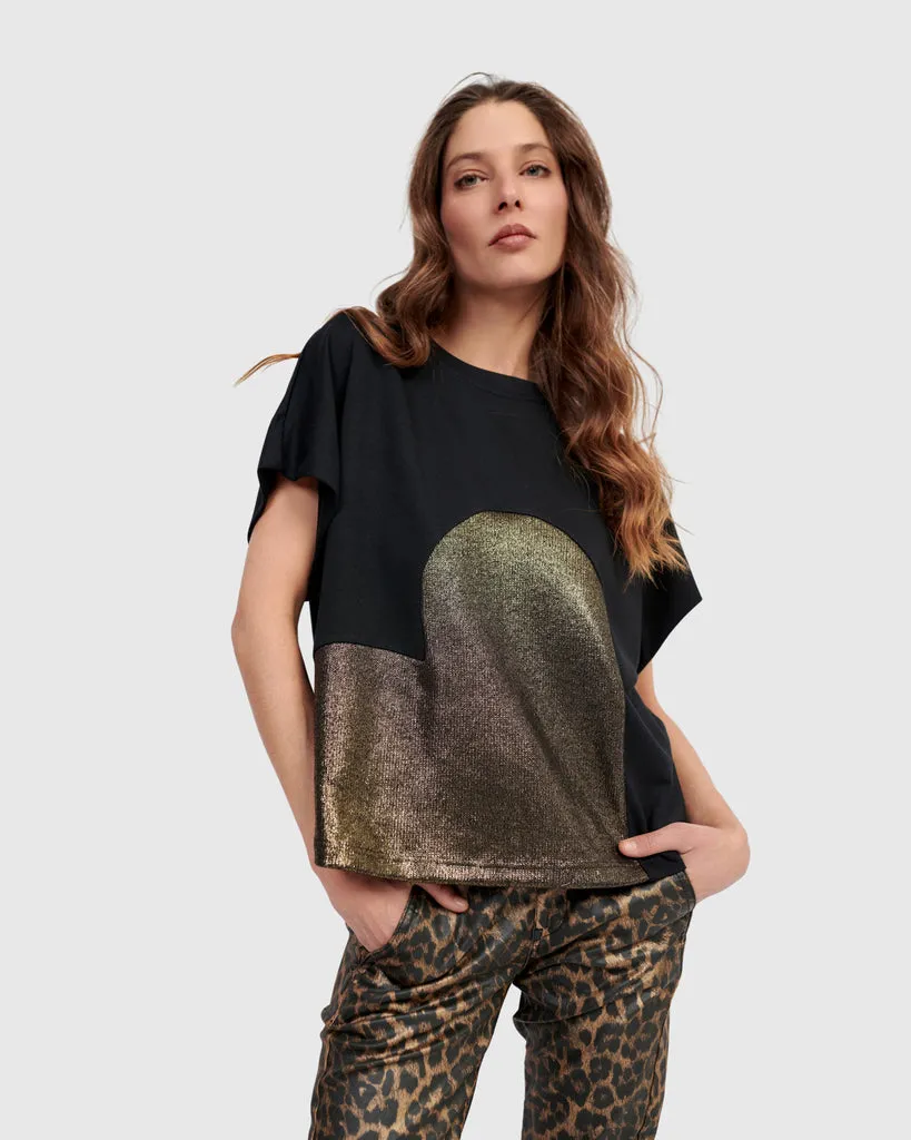 alembika-lola-heart-tee-gold-t-shirt-herz-applikation image 1