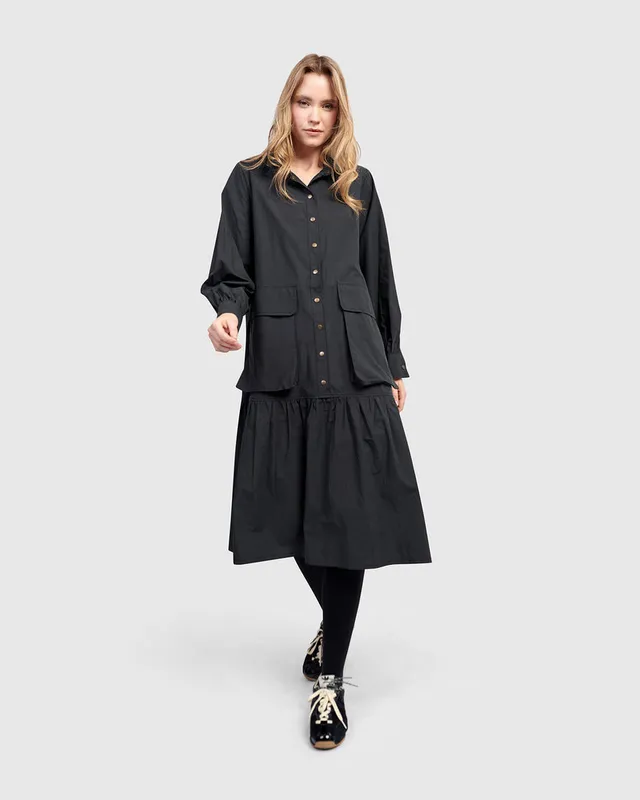 alembika-urban-legion-cotton-shirtdress-schwarz image 1