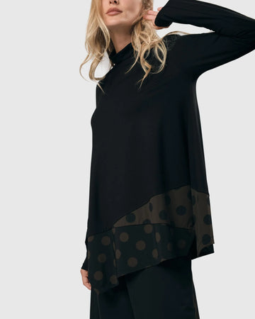 alembika-tekbika-dot-swing-tunic-top-khaki-upf-50-tunika image 4