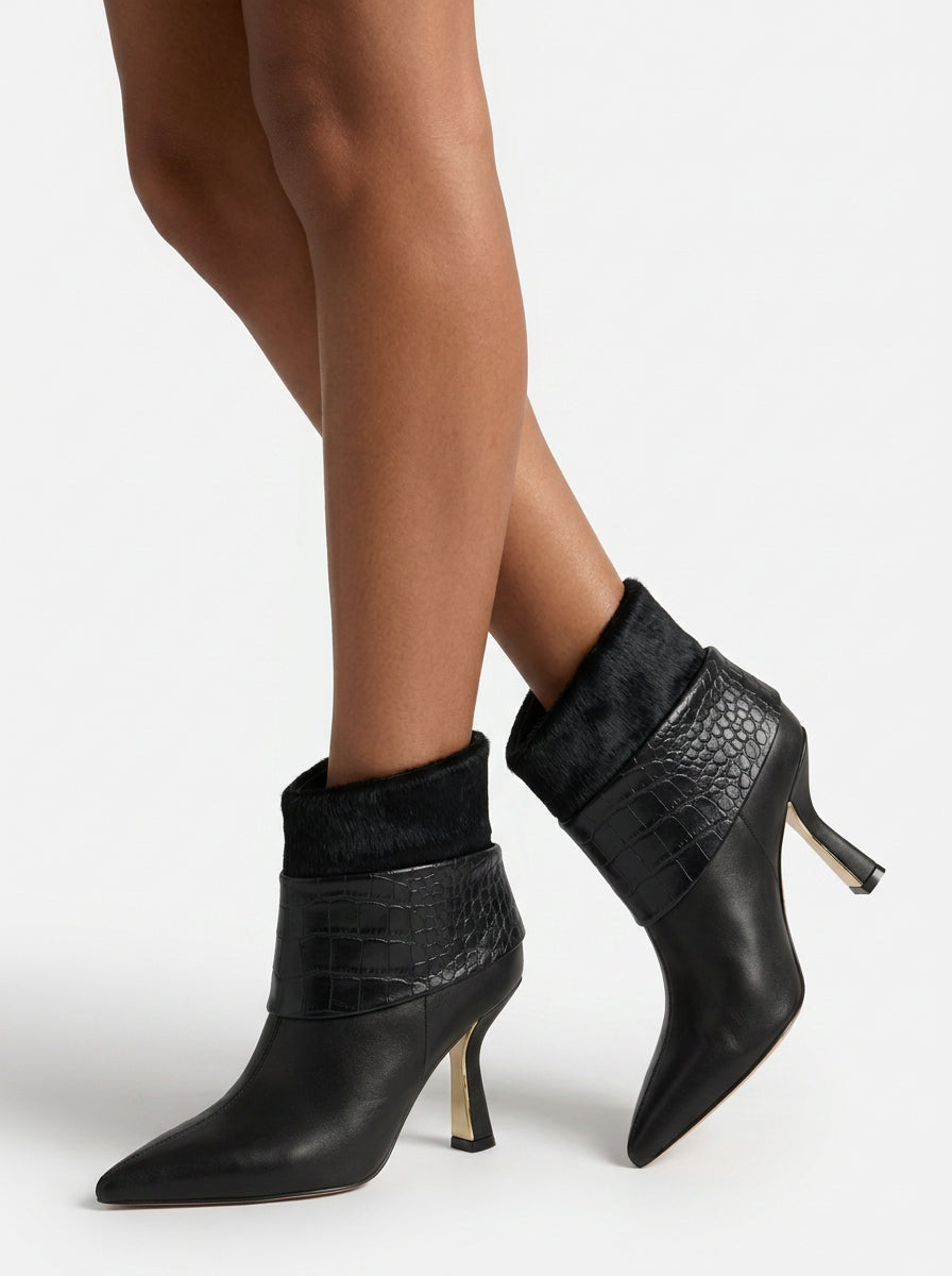 alma-en-pena-suede-stiefeletten-animal-print-schwarz image 5