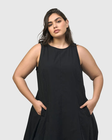 alembika-urban-soho-sleeveless-cocoon-kleid-black image 7