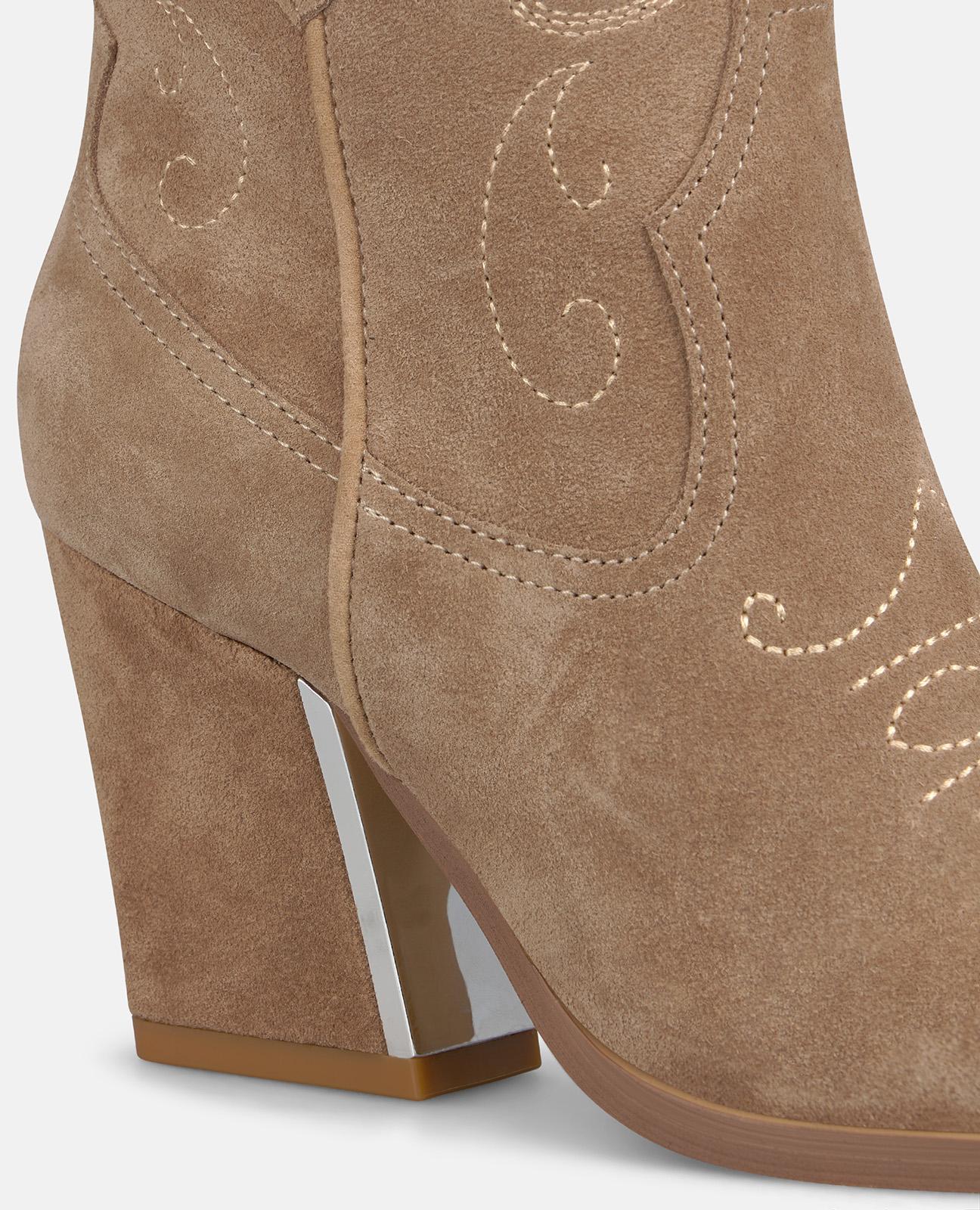 alma-en-pena-suede-cowboy-boots-veloursleder-stiefeletten-vison-8-cm image 4