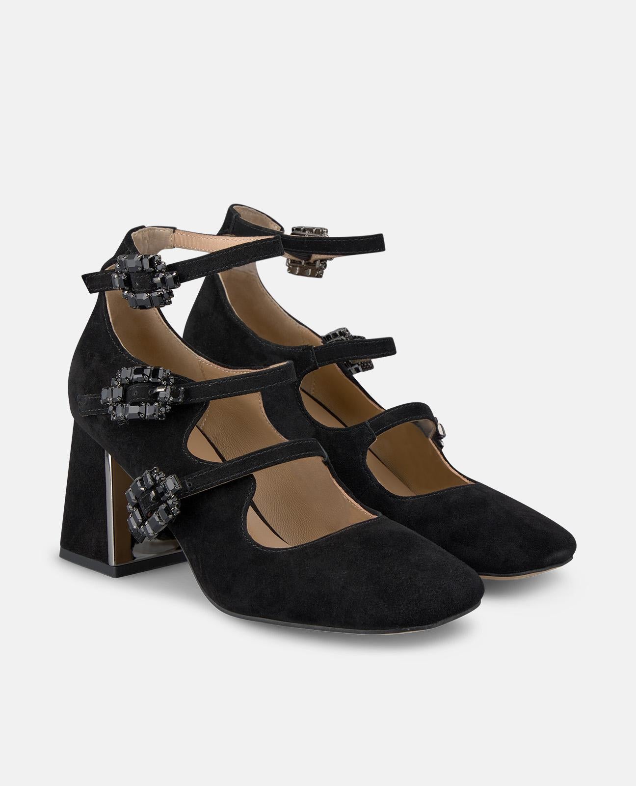 alma-en-pena-buckled-heel-shoe-schwarze-pumps-mit-schmuck-schnalle-7-cm image 2