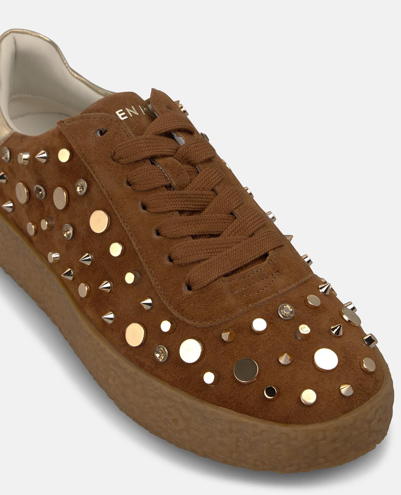 alma-en-pena-sneaker-wildleder-nieten-braun image 4