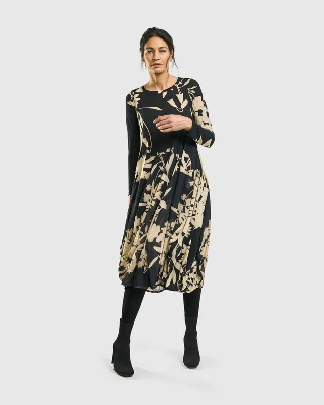 alembika-amber-cocoon-kleid-floral image 1