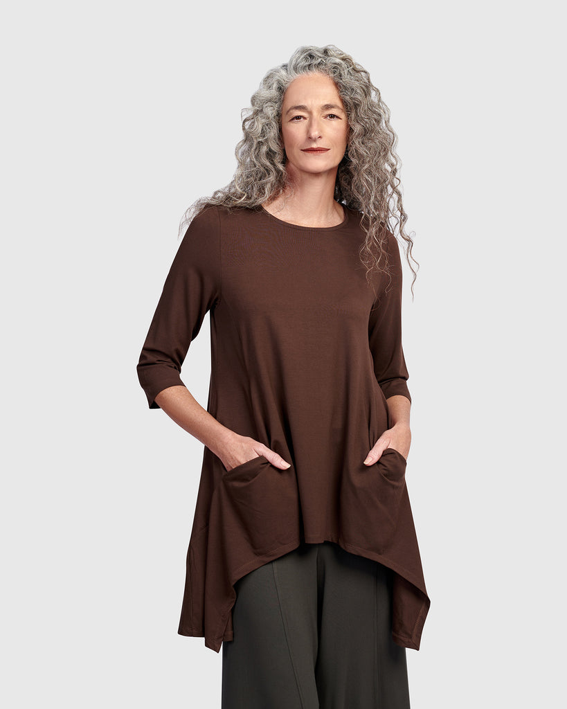 alembika-essential-cutout-tunika-damen-umber image 1