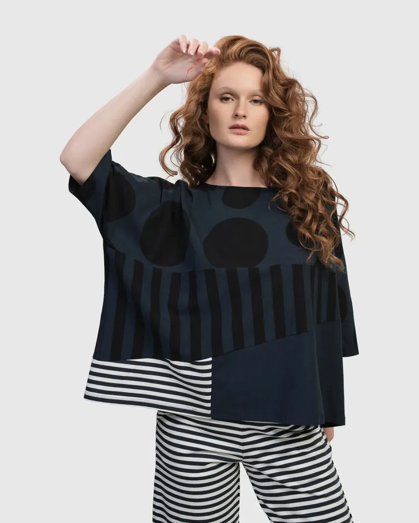 alembika-urban-amazon-boxy-tee-damen-navy-jersey image 1