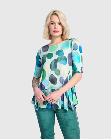 alembika-addison-flouncy-tee-aqua-dots-t-shirt image 3