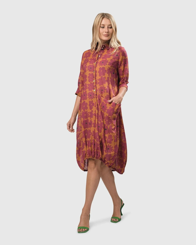 alembika-aster-wonderful-kleid-fuchsia-orange image 1