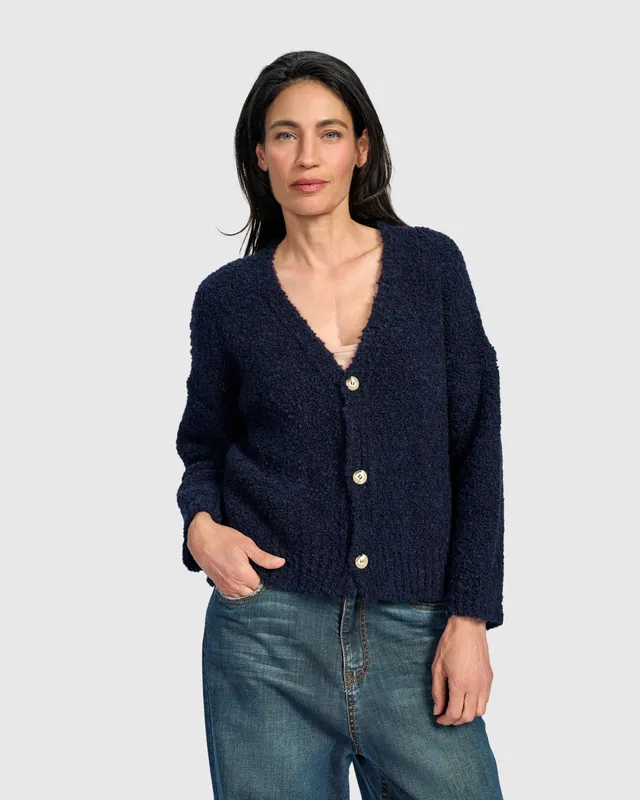 alembika-teddy-boucle-cardigan-midnight image 1