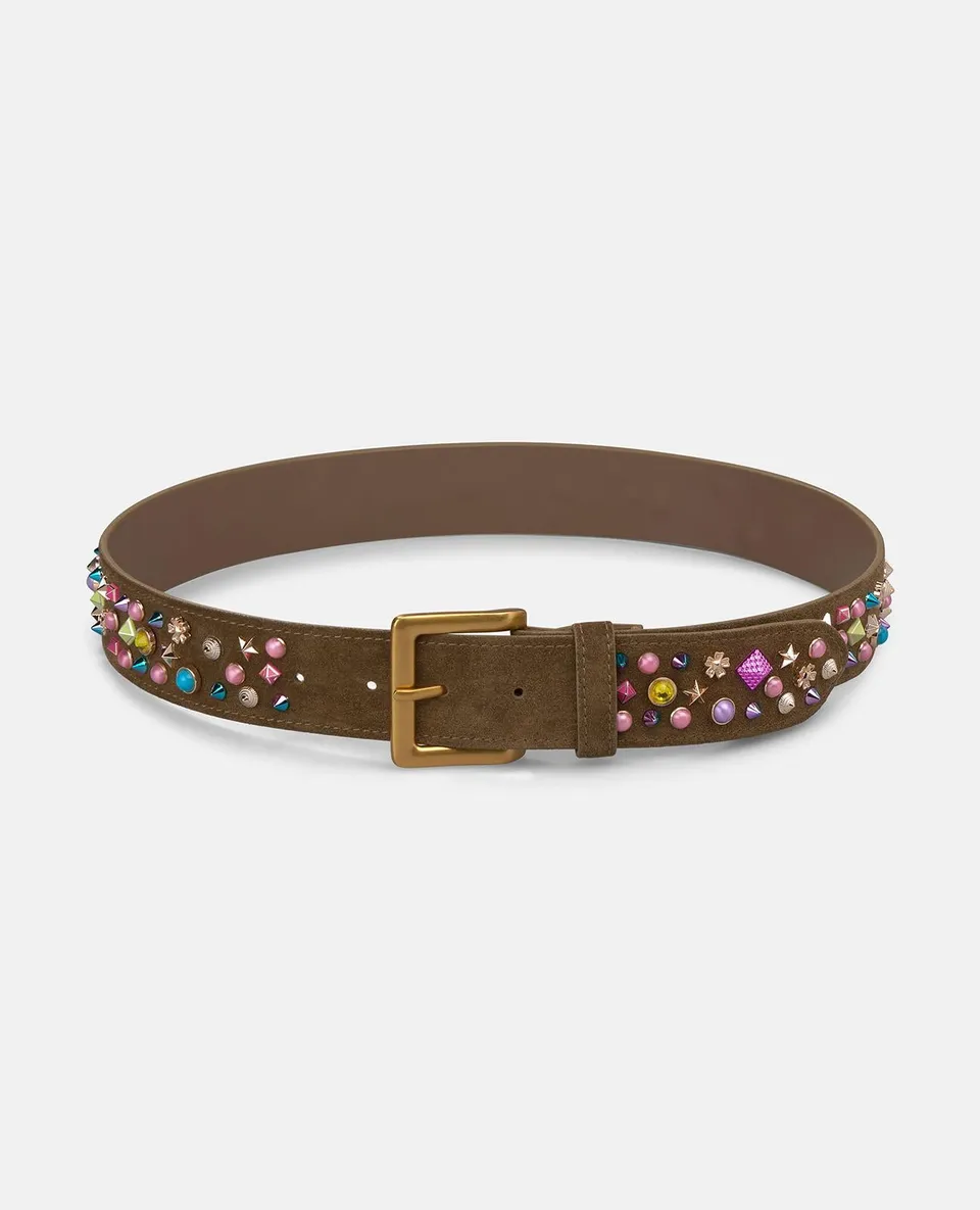 alma-en-pena-lederg-rtel-4-cm-multicolor-nieten image 1