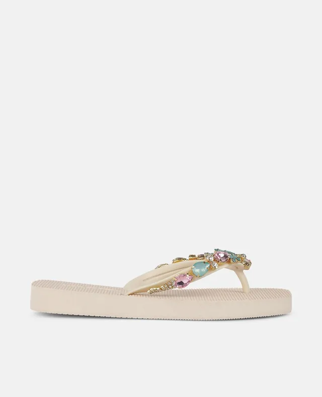 alma-en-pena-flip-flop-mit-strass-wei-flache-zehensandalette-1-5-cm image 1