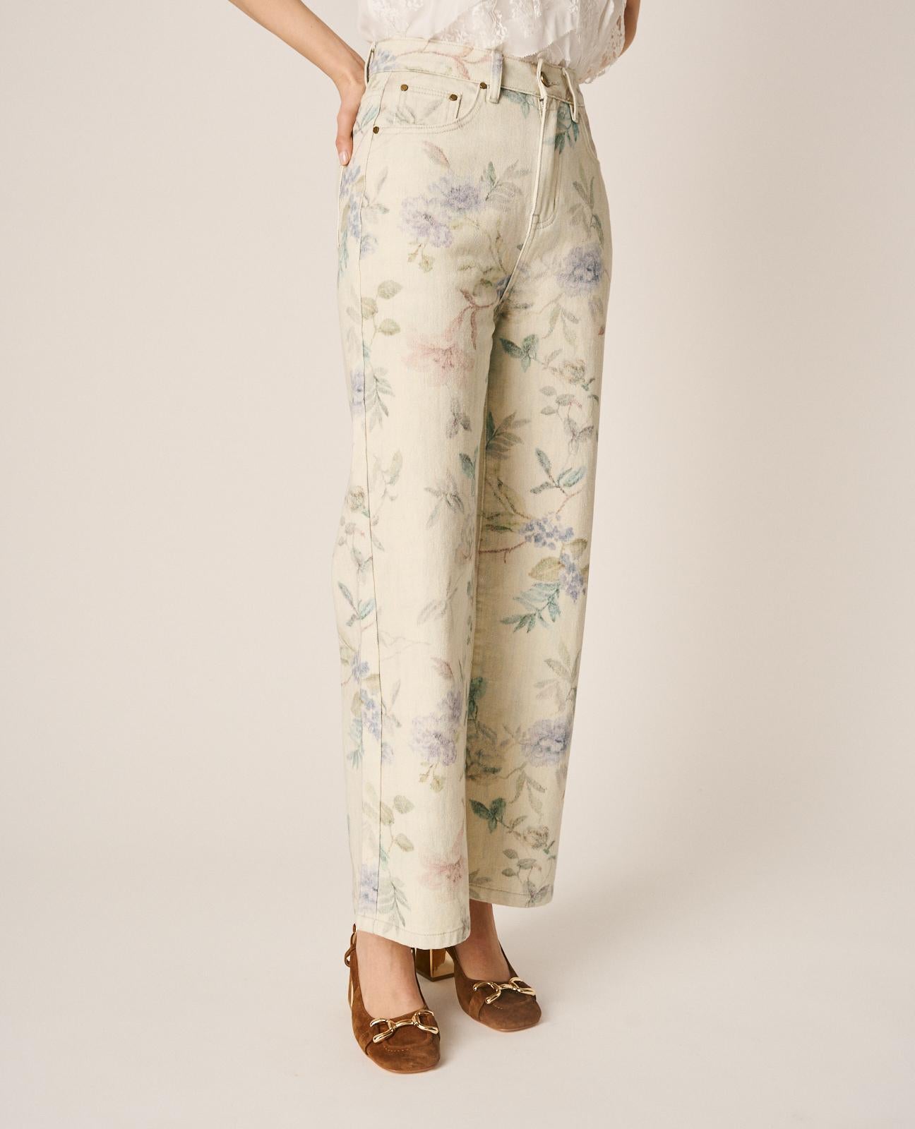alma-en-pena-floral-print-high-waist-jeans-multicolor-blumenprint image 4