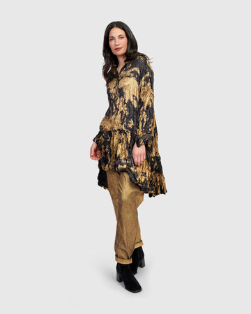 alembika-sizzle-tunic-gold-damen-tunika-metallic-langarm image 3