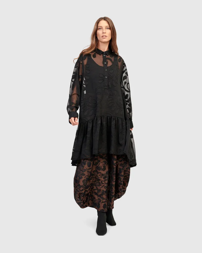 alembika-negroni-babydoll-top-black-sheer-blusen-top-mit-slip image 1