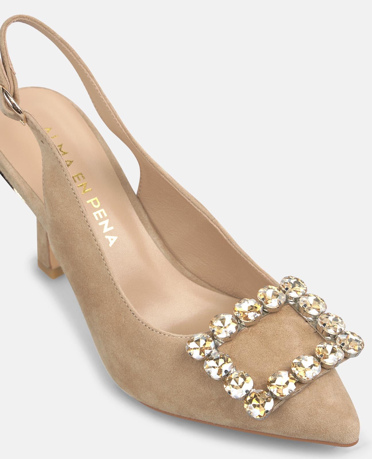 alma-en-pena-slingpumps-arena-mit-strass-schnalle-9-cm-absatz image 4