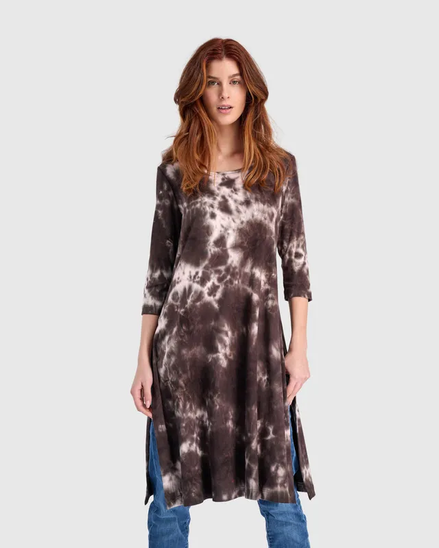 alembika-nook-tunika-tunika-brown-pink-tie-dye image 1