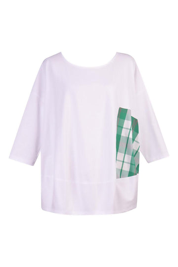 alembika-chi-plaid-patch-top-clover-karo-top image 6