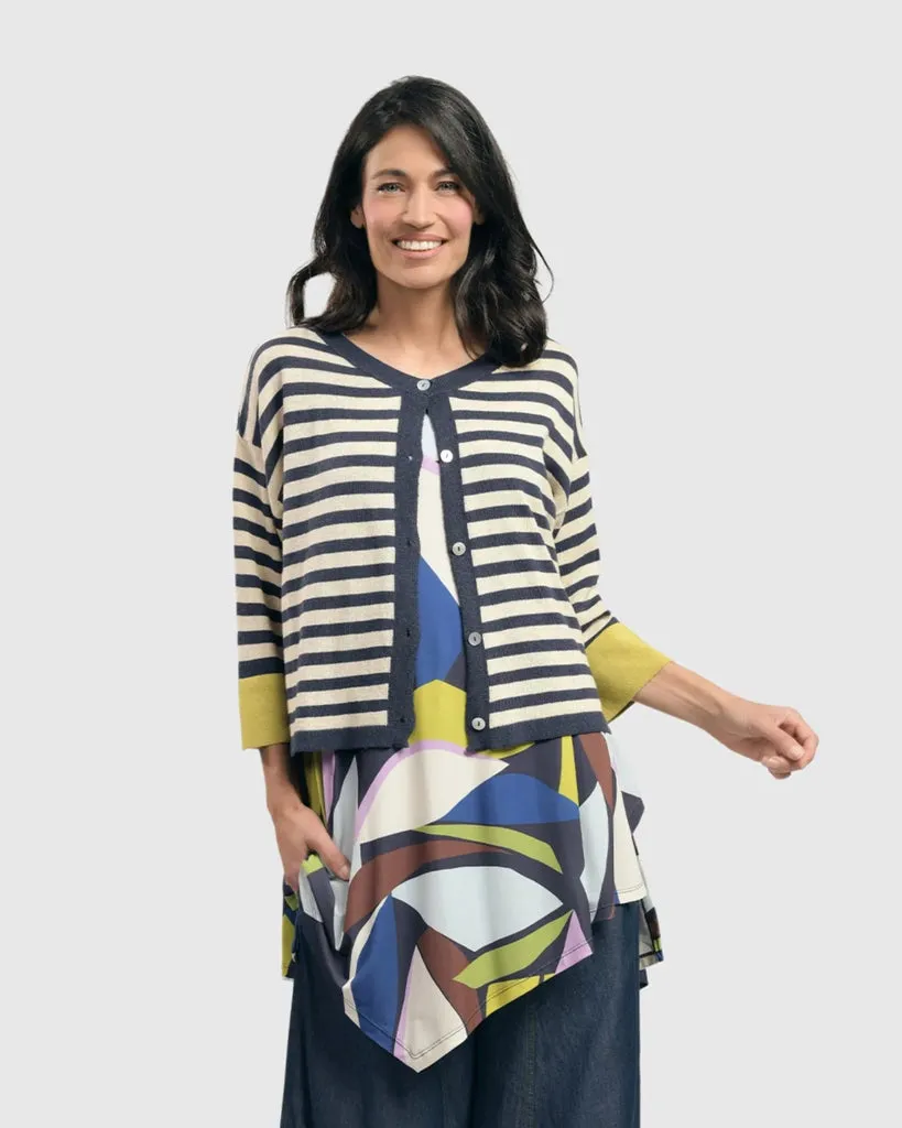 alembika-moana-streifen-cardigan-gold-blau image 1
