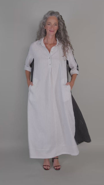 alembika-melange-trapeze-maxi-kleid-multi image 4