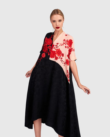 alembika-hana-a-linie-kleid-schwarz-mix image 5