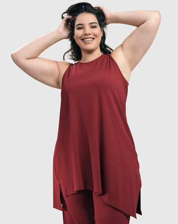 alembika-essential-sleeveless-tunic-top-plum-damen-tunika image 3