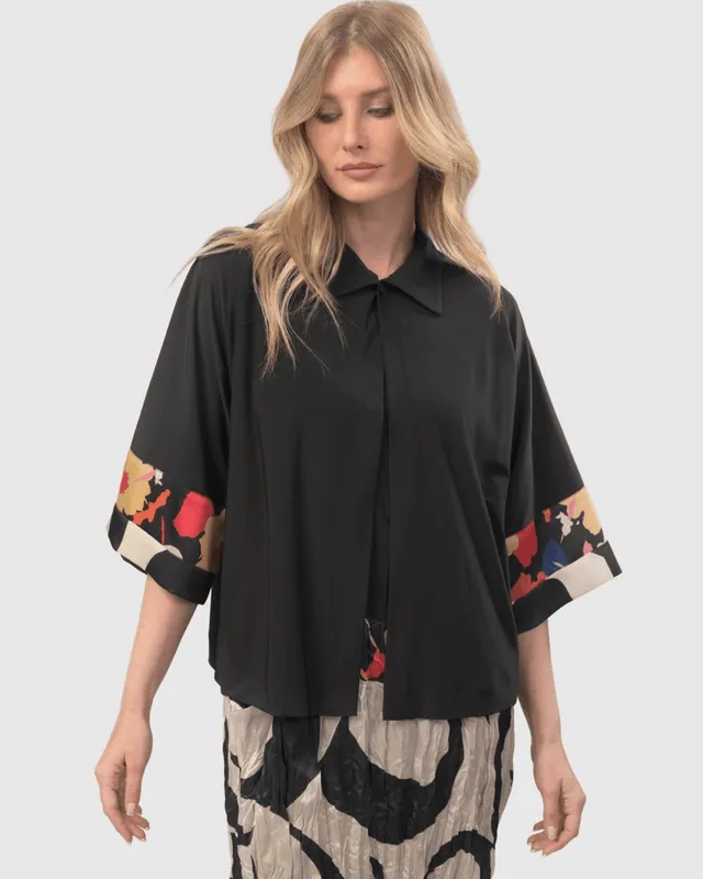alembika-flora-satin-cuff-jacke-flowers image 1