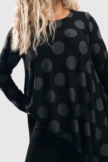alembika-dot-hi-lo-top-shirt-grau-schwarz image 6